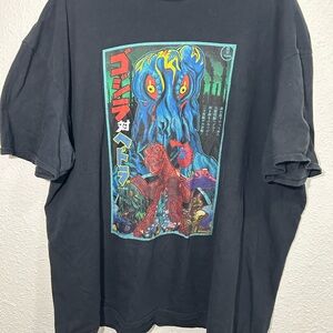 Gildan Black Graphic Tee with Colorful Design